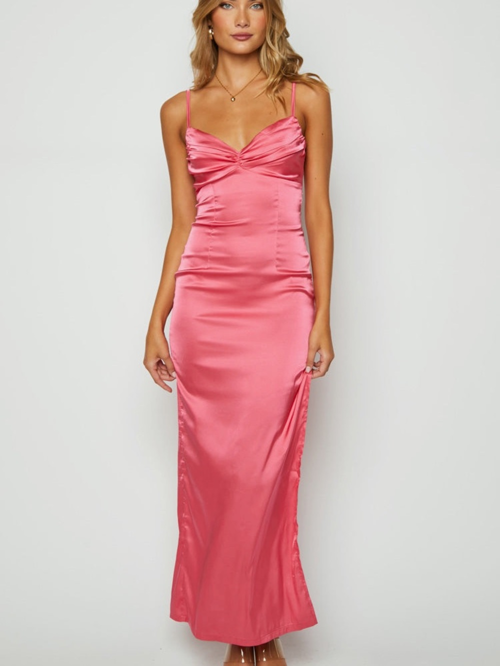Beginning boutique pink maxi dress